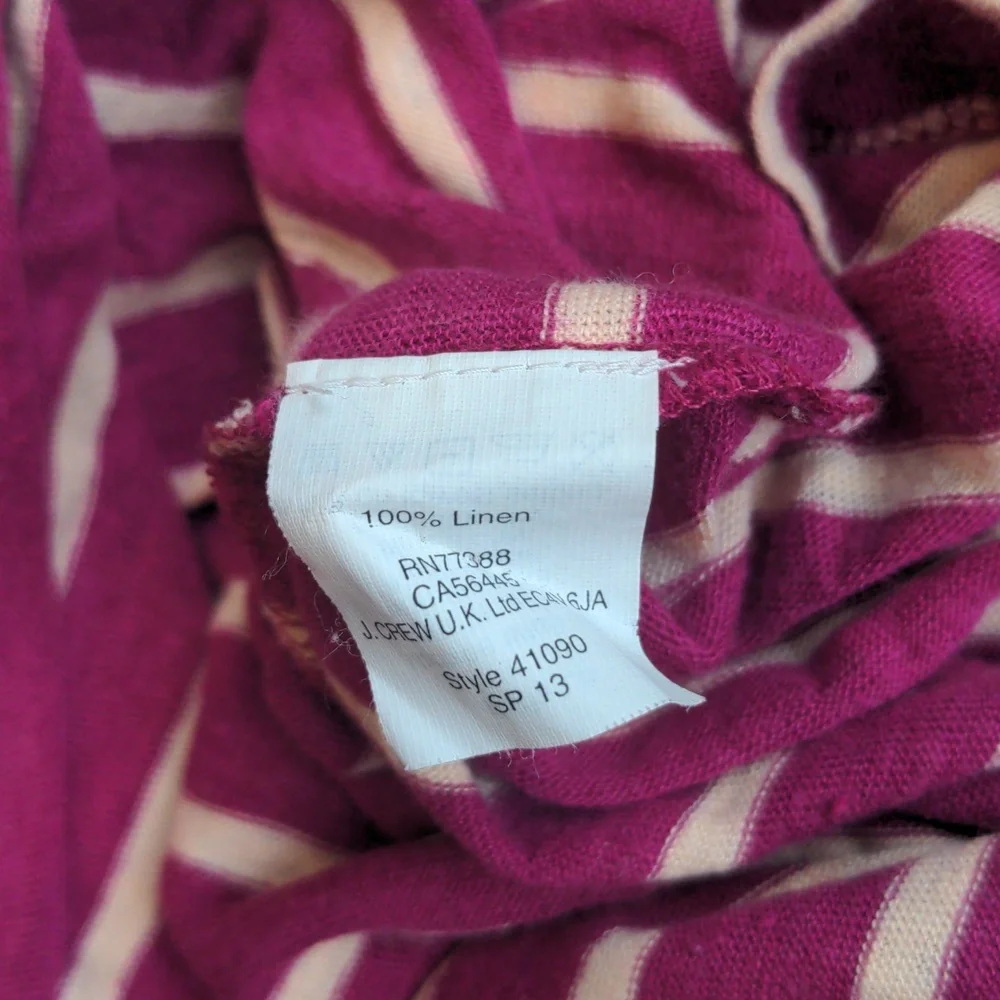 Madewell 100% Linen Two-toned Stripe 3/4 Sleeve Tee - Picture 8 of 8